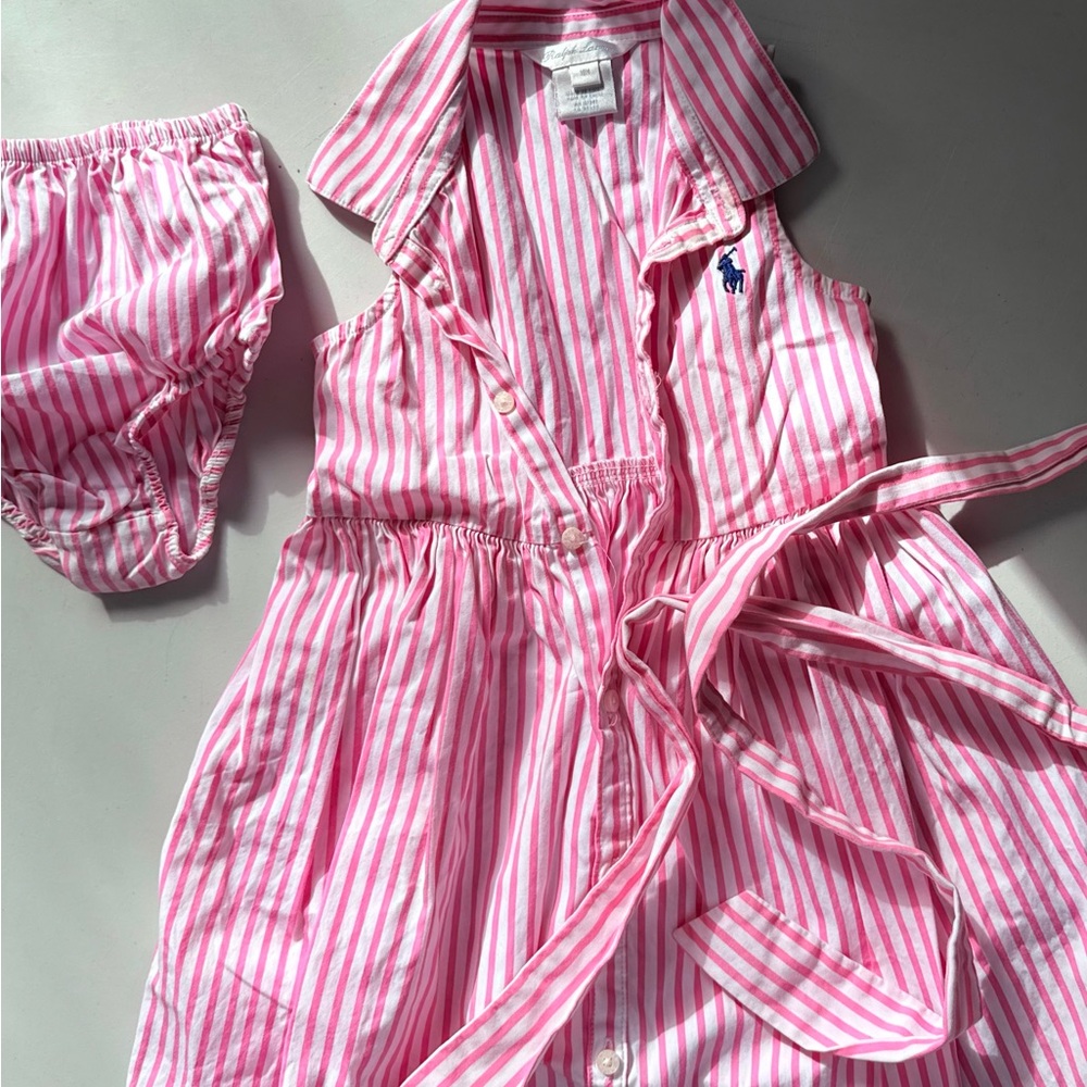Ralph Lauren Pink Striped Kids Pajamas